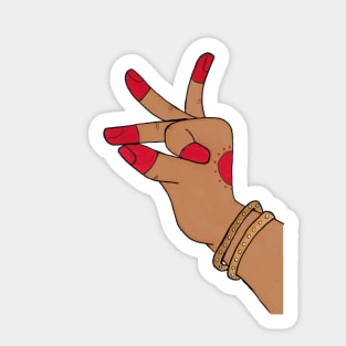 Bharatanatyam dance Mudra hand gesture Sticker